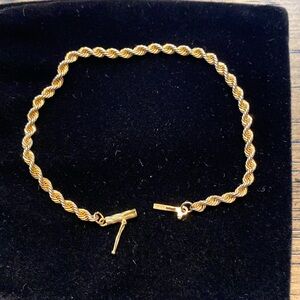 14k gold rope chain bracelet